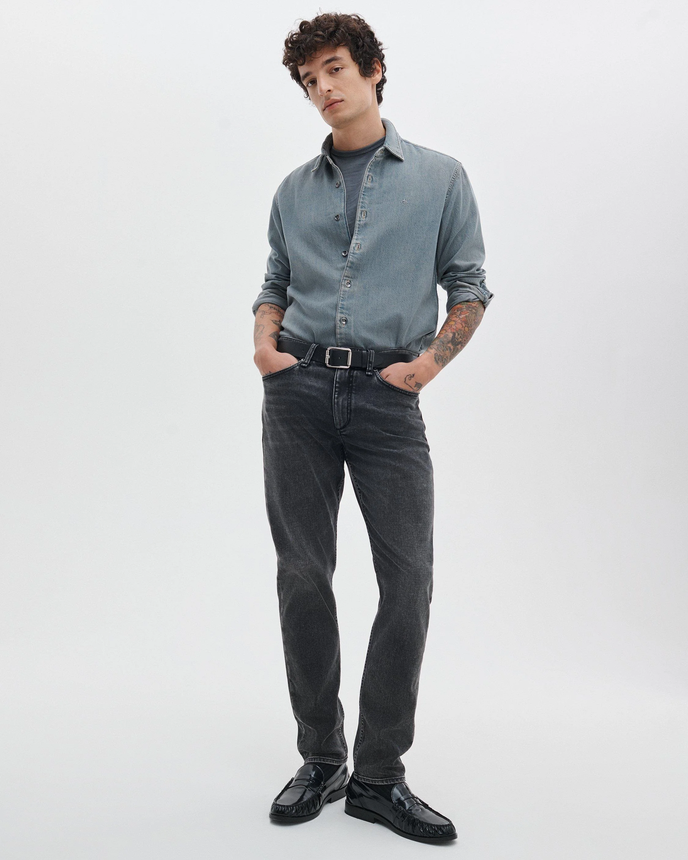Fit 2 Slim Jeans Cashmere Stretch in Washed Black - 1