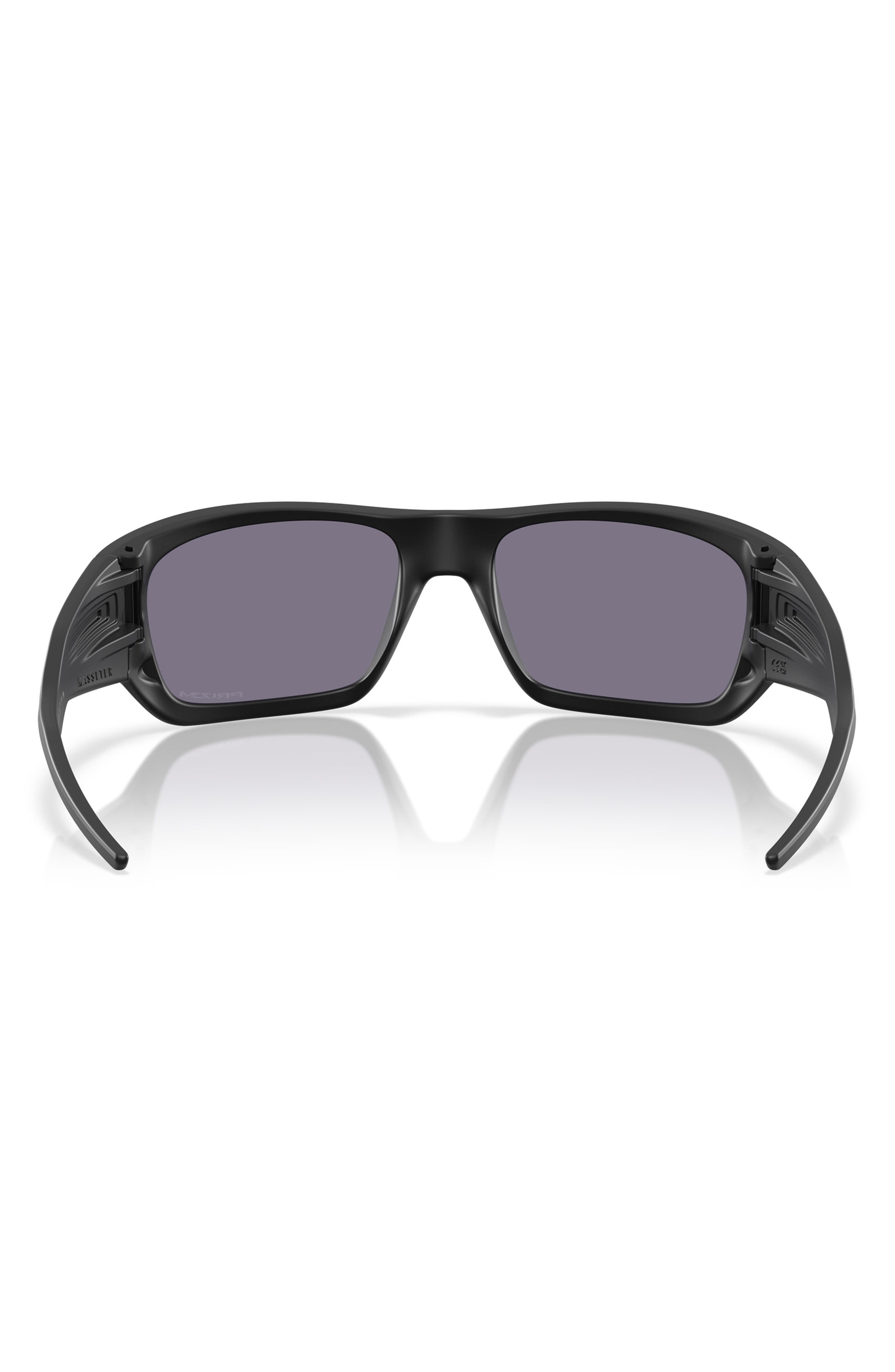 Oakley 60mm Prizm™ Rectangular Sunglasses in Matte Black /Prizm Grey at Nordstrom - 5