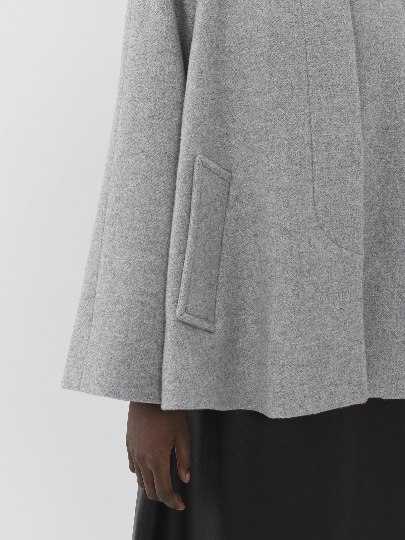 SHORT CAPE COAT - 6