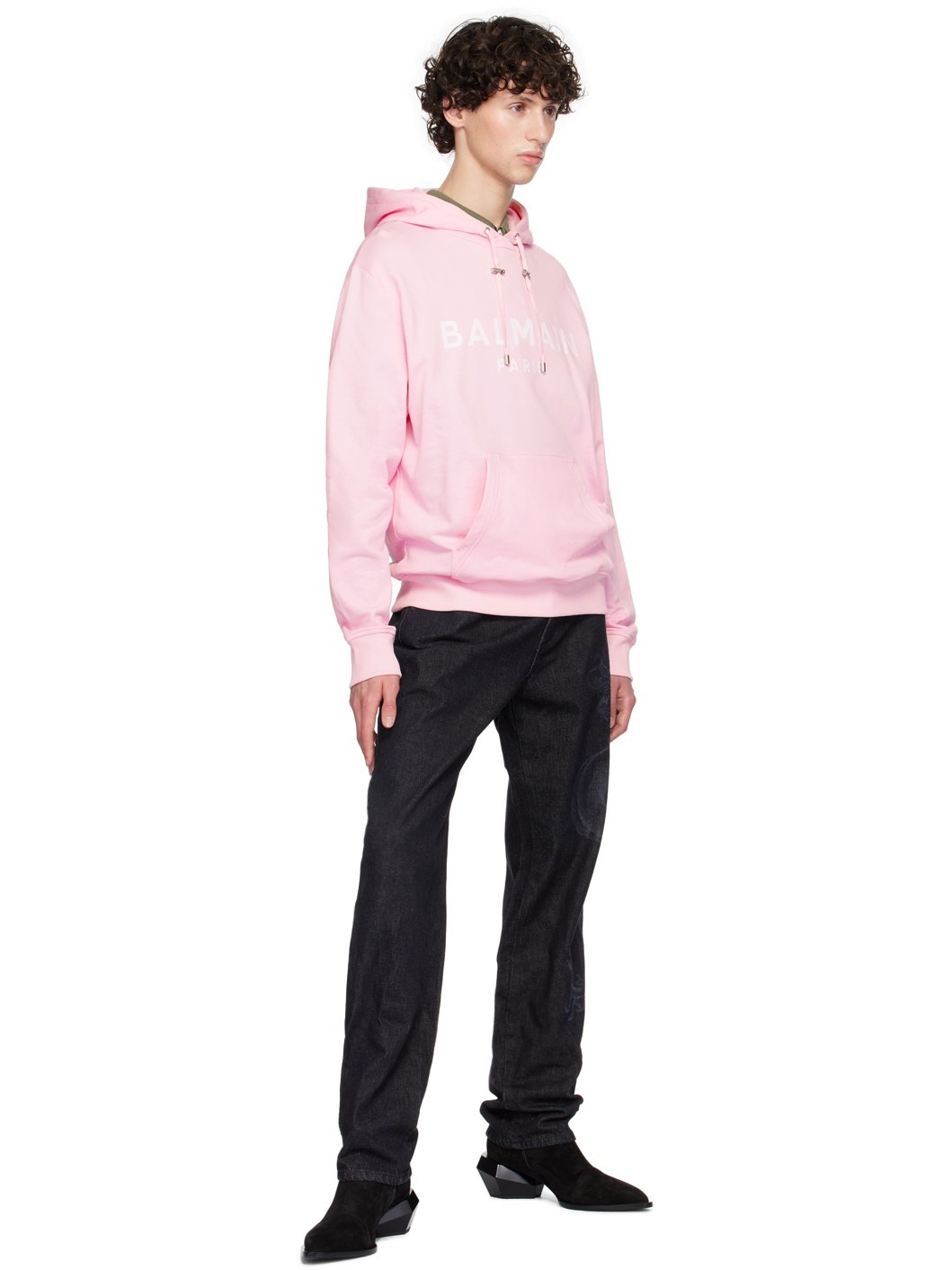 Pink Printed Logo Hoodie - 4