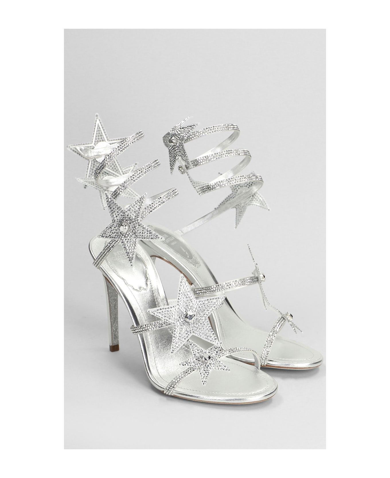 Star Cleo Sandals In Silver Leather - 2