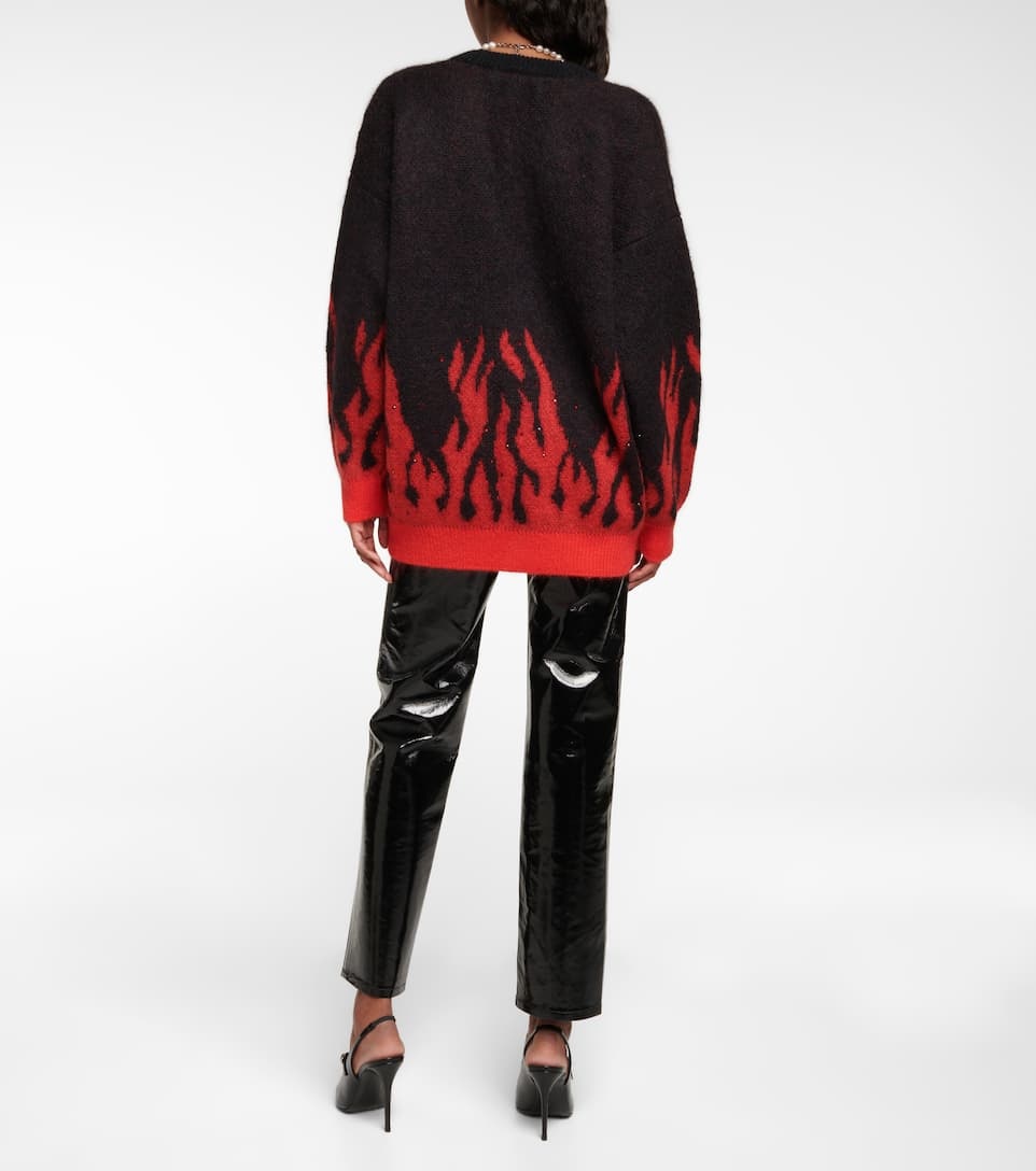 Embellished mohair-blend jacquard cardigan - 3