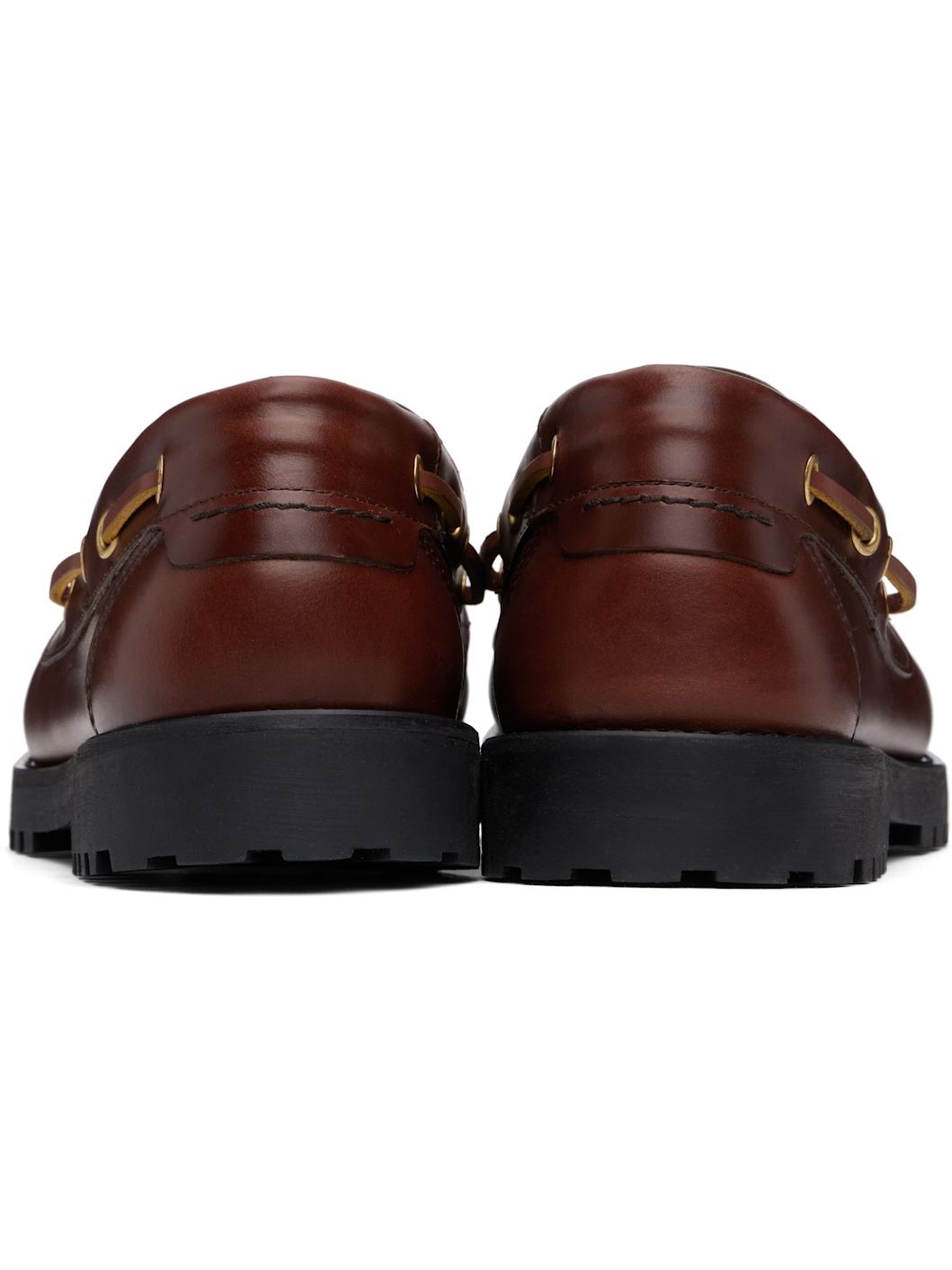 Brown Leather Boat Shoes - 2