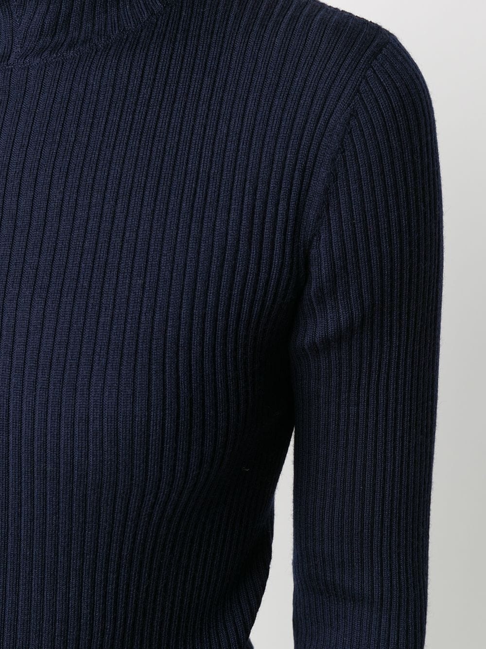 ribbed roll neck jumper - 5