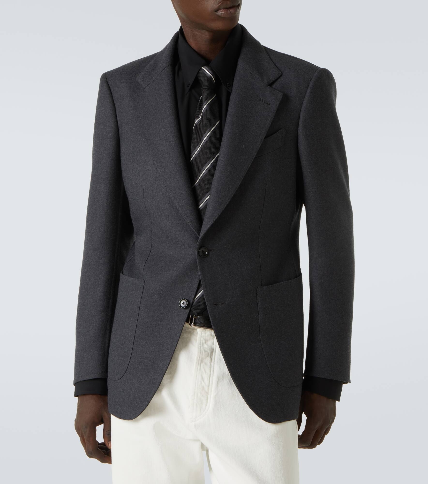 Wool and silk blazer - 3