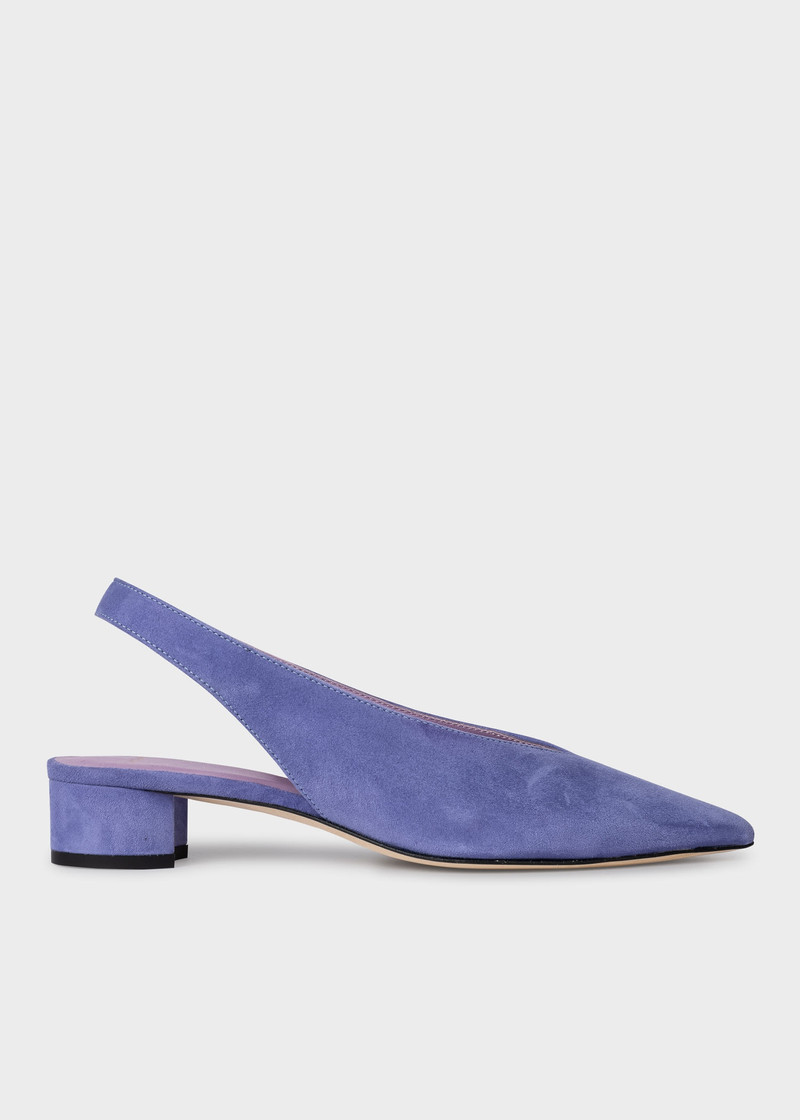 Suede 'Enid' Slingback Heels 1