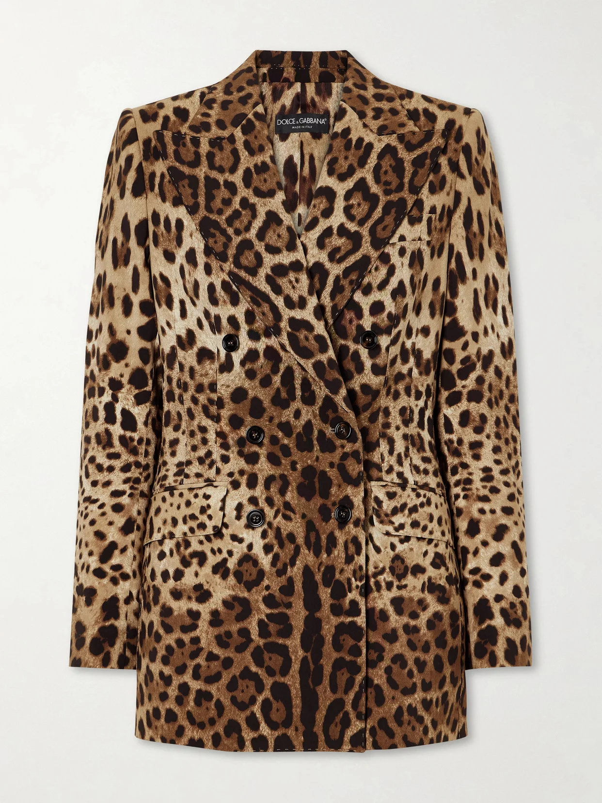 Leopard-print Wool Blazer - 1