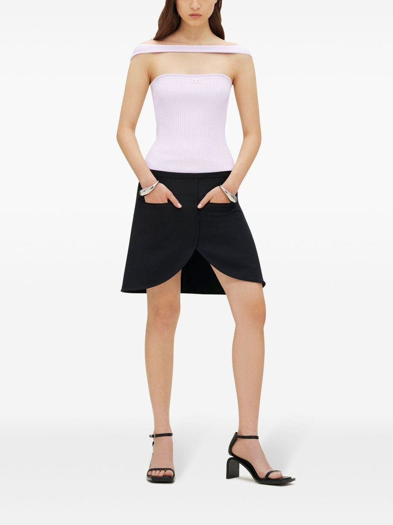 courrèges cut-out ribbed knit top outlook