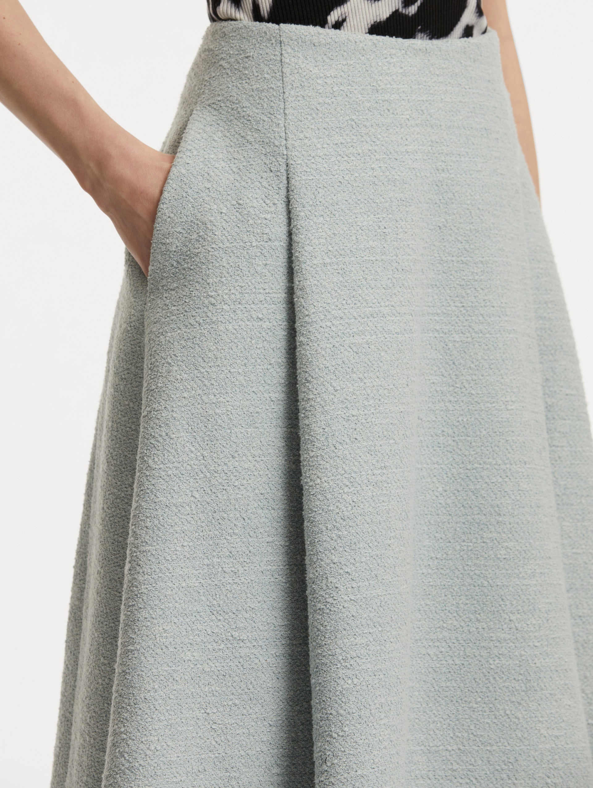 COTTON-WOOL TWEED SKIRT - 6