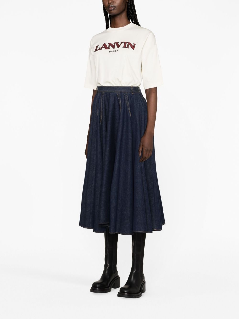logo-embroidered cotton-jersey T-shirt - 2