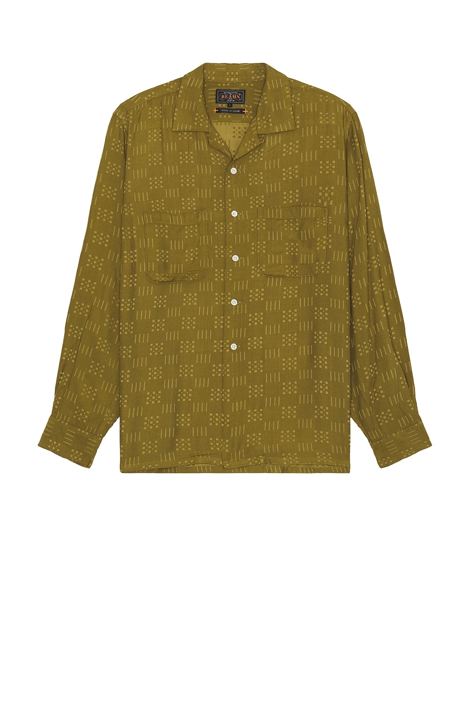 Open Collar Shirt Jacquard - 1