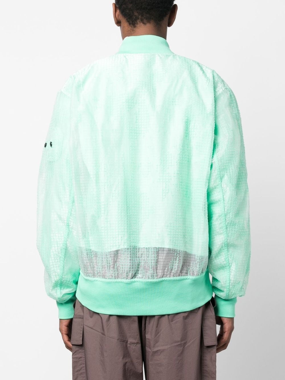 mesh-panel bomber jacket - 4