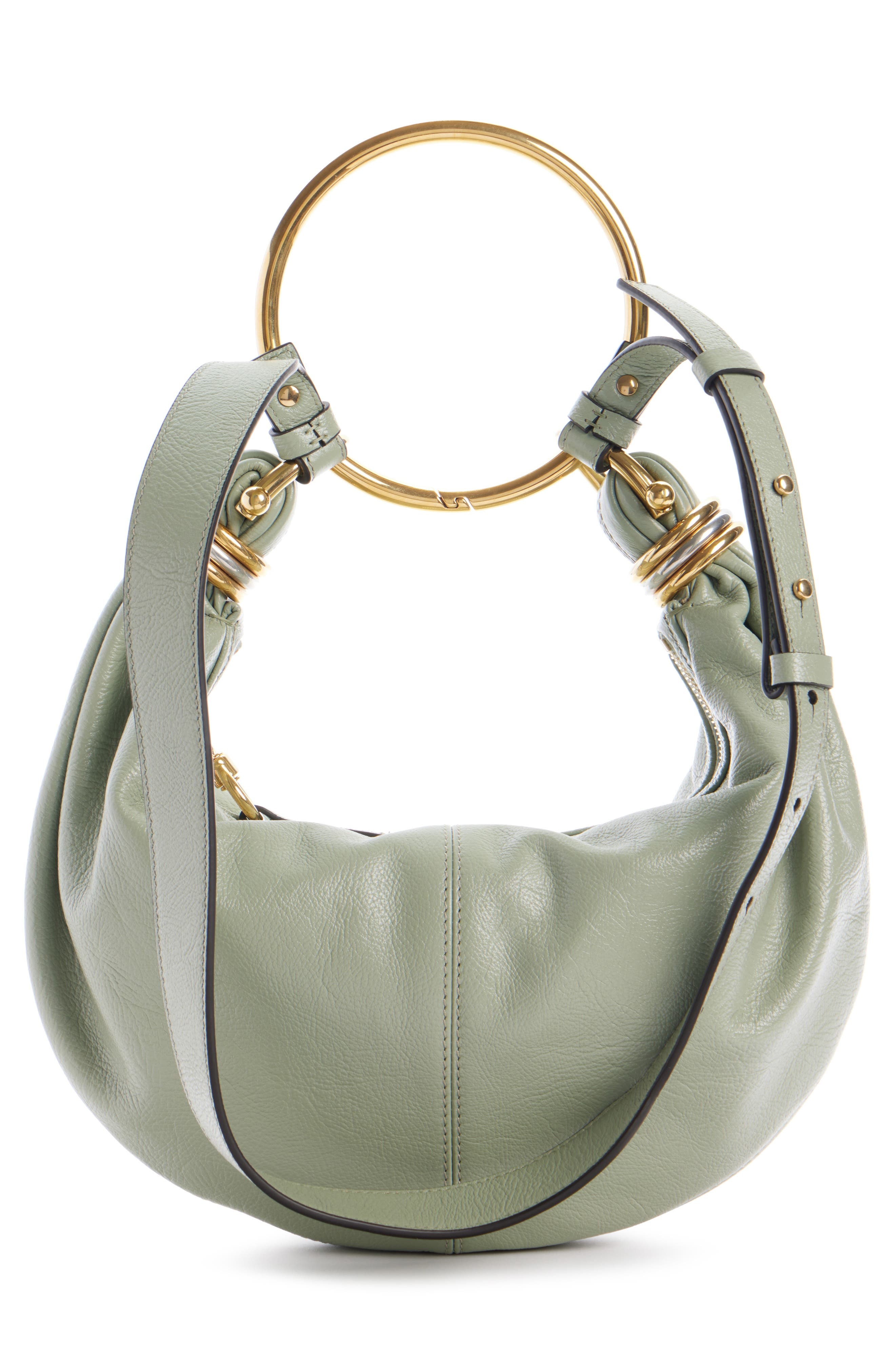 Chloé Small Bracelet Hobo Bag in 38Y Sea Grass at Nordstrom - 5
