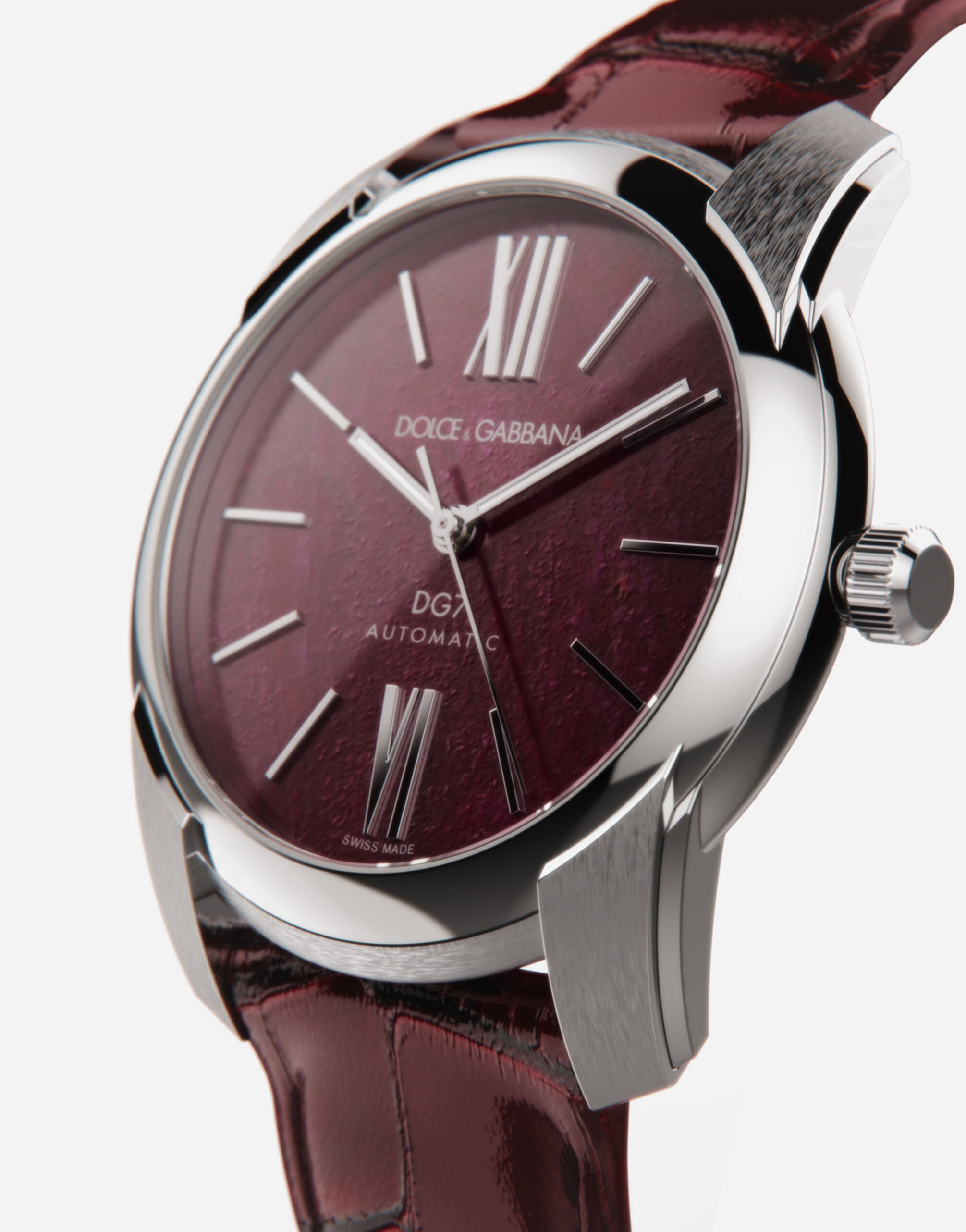 DG7 watch in steel with ruby - 2