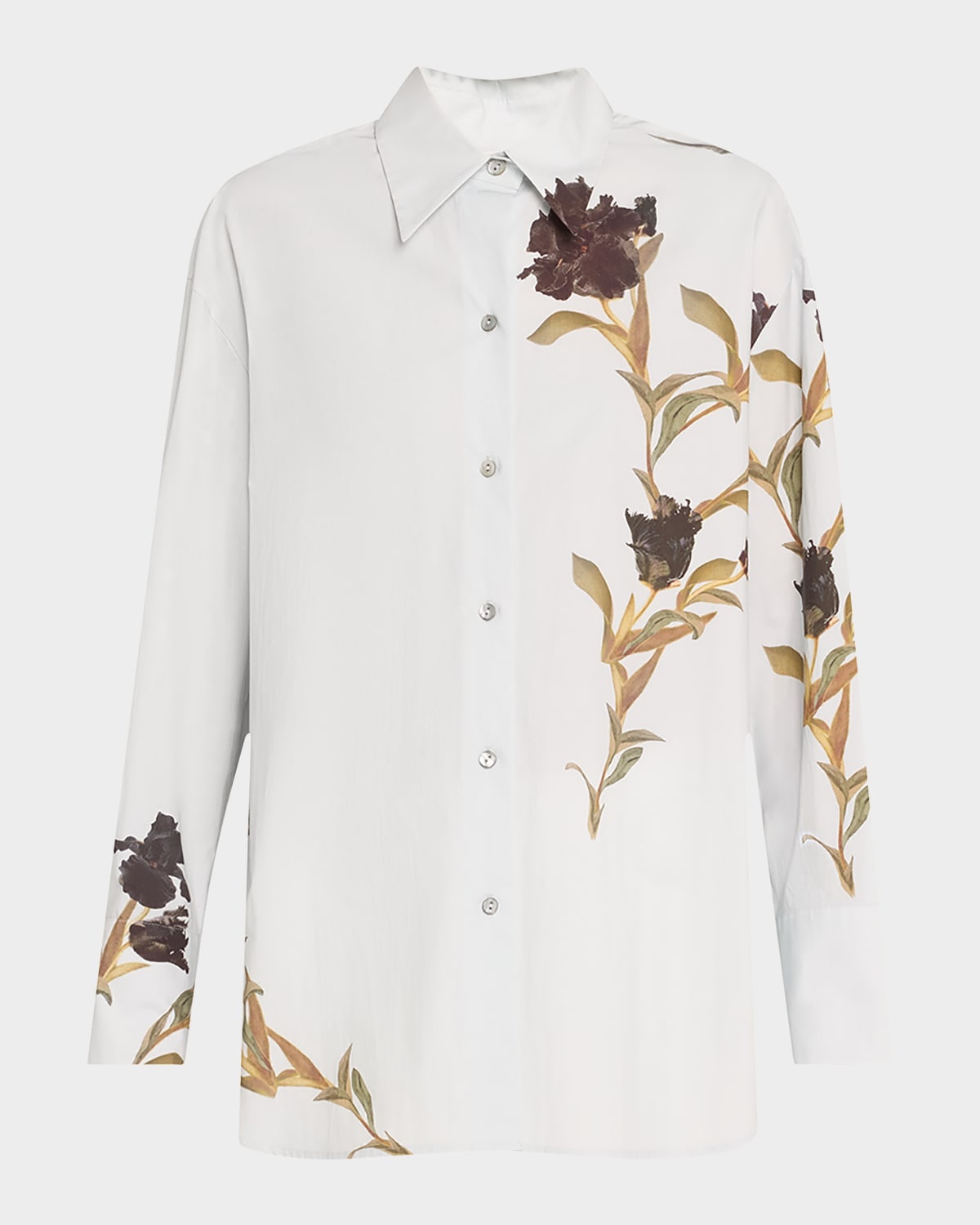 Long-Sleeve Iris Button-Front Shirt - 1