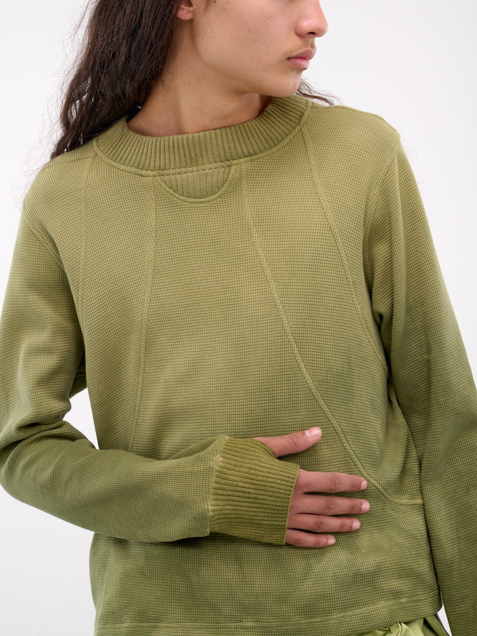 Paneled Waffle Jersey Long Sleeves - 5