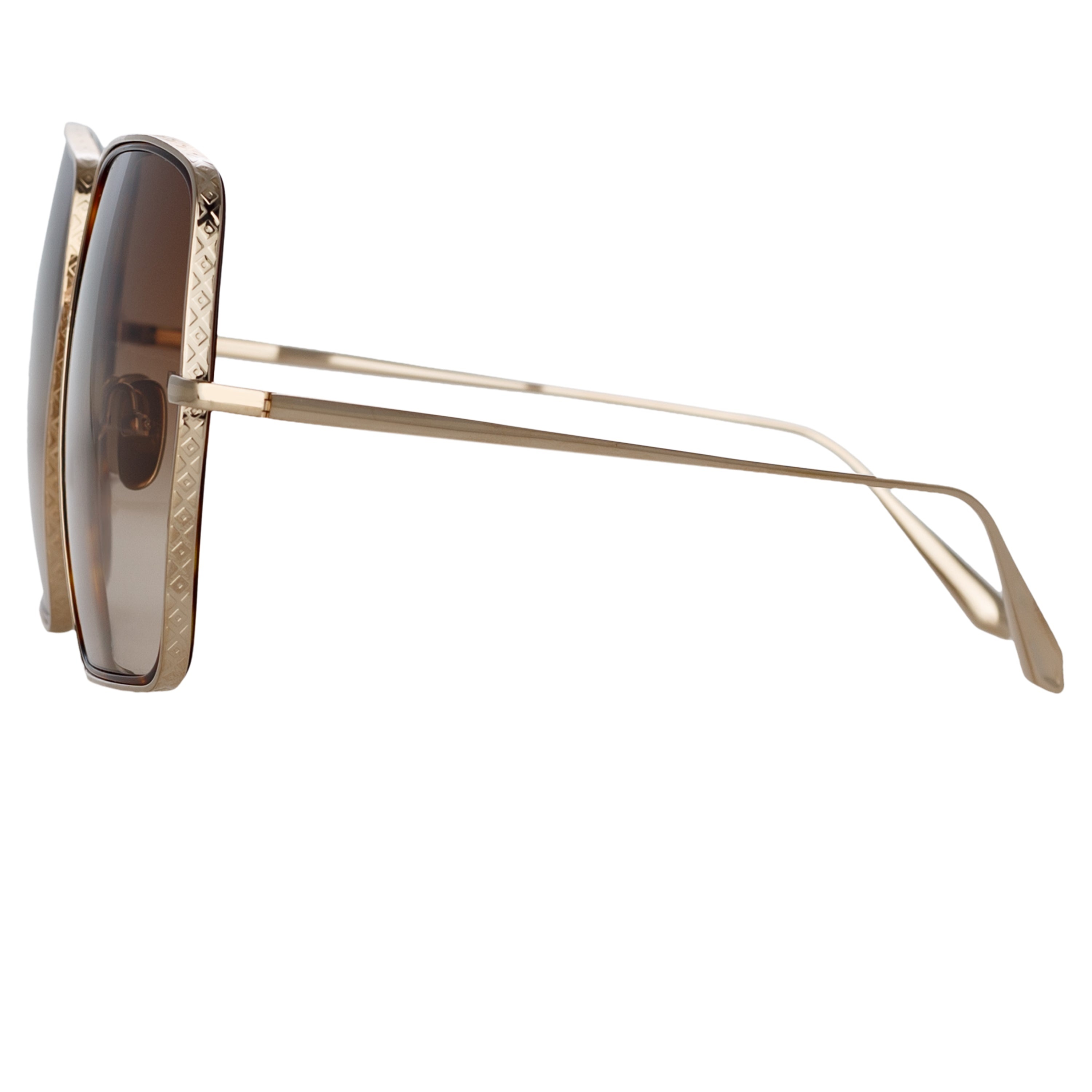 CAMARO OVERSIZED SUNGLASSES IN LIGHT GOLD - 4