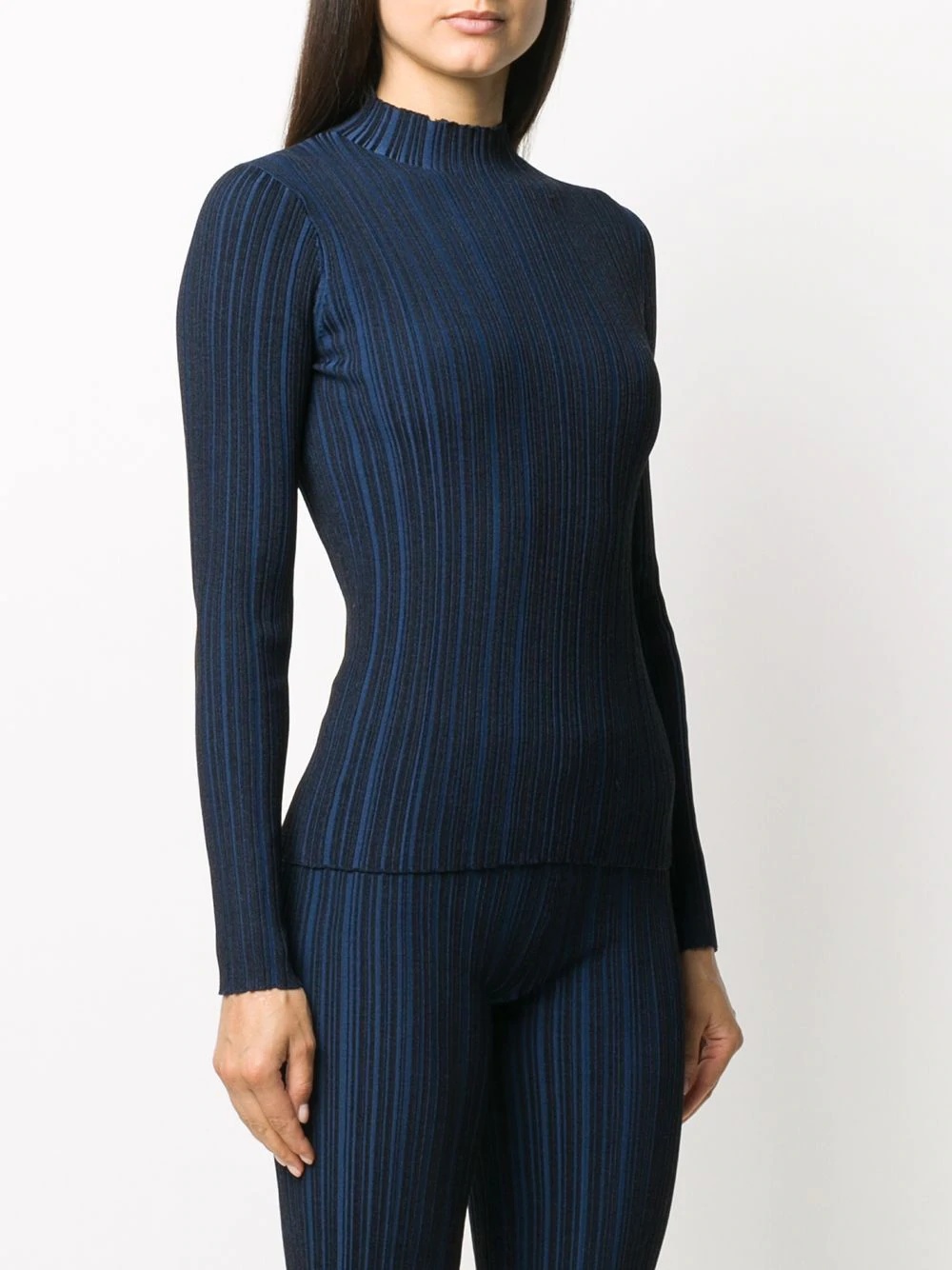 ribbed mock neck top - 3