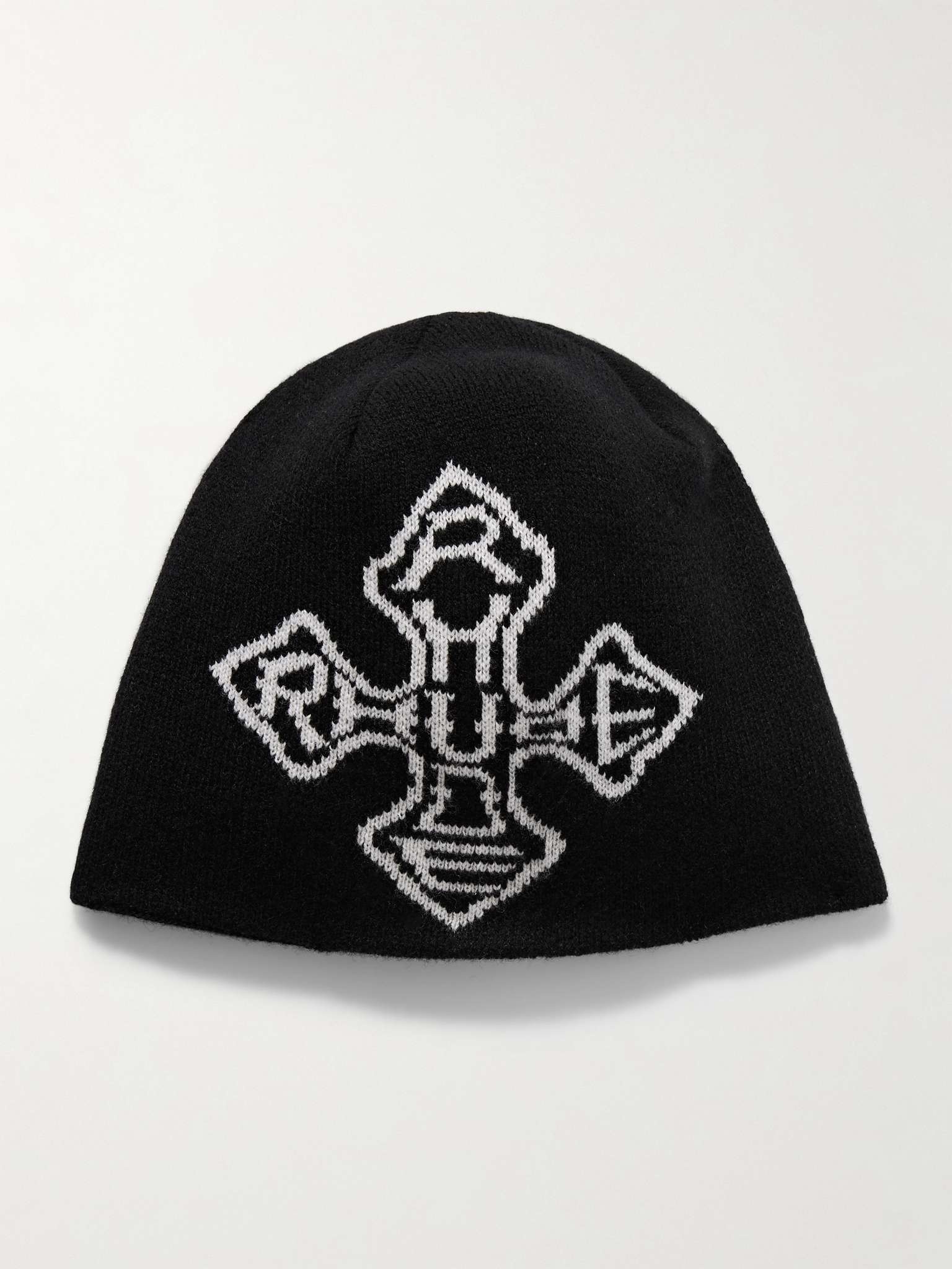Logo-Jacquard Cotton and Cashmere-Blend Beanie - 1