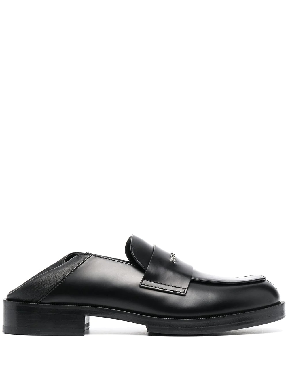 logo plaque slip-on loafers - 5