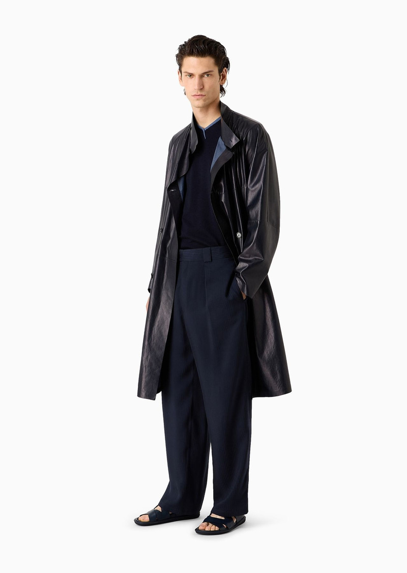 GIORGIO ARMANI Crew-neck jumper in cashmere and silk outlook