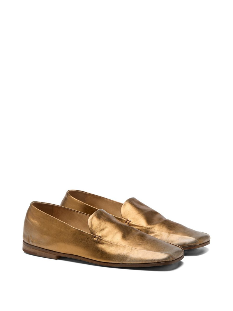 Marsèll metallic square-toe loafers outlook