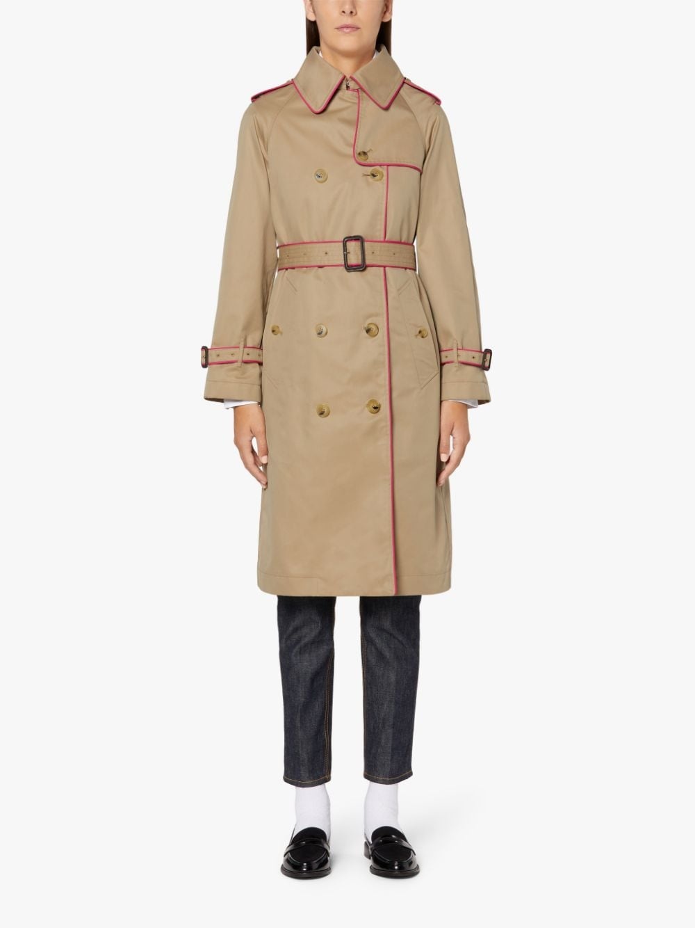 NORRIE HONEY & PINK COTTON TRENCH COAT | LMT-009 - 3
