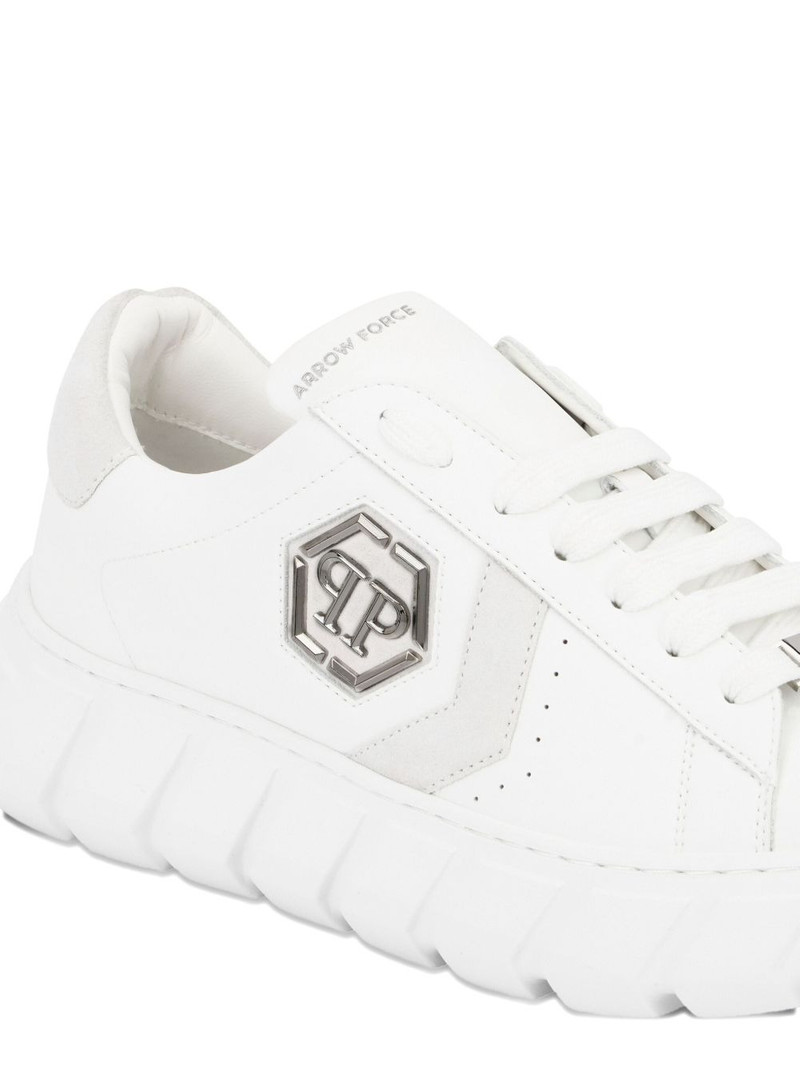 Hexagon Force leather low-top trainers 4