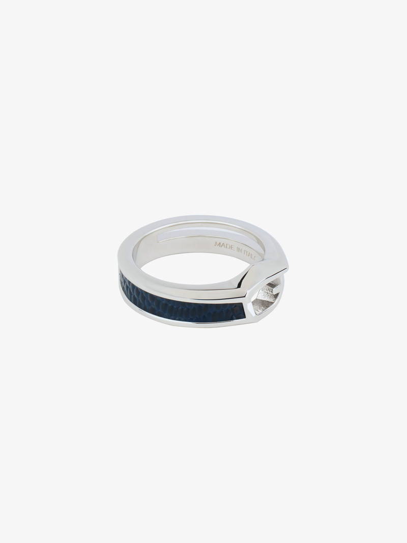 Givenchy GIV CUT RING IN METAL AND LEATHER outlook