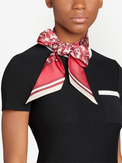 Salvatore Ferragamo abstract-print twilly scarf outlook