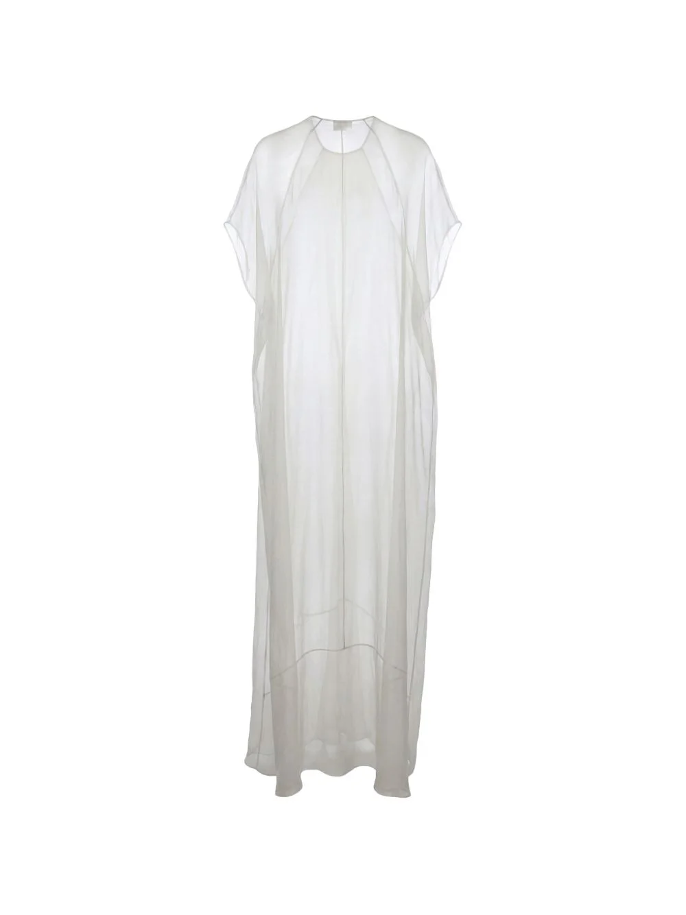 sheer silk-organza maxi dress - 1