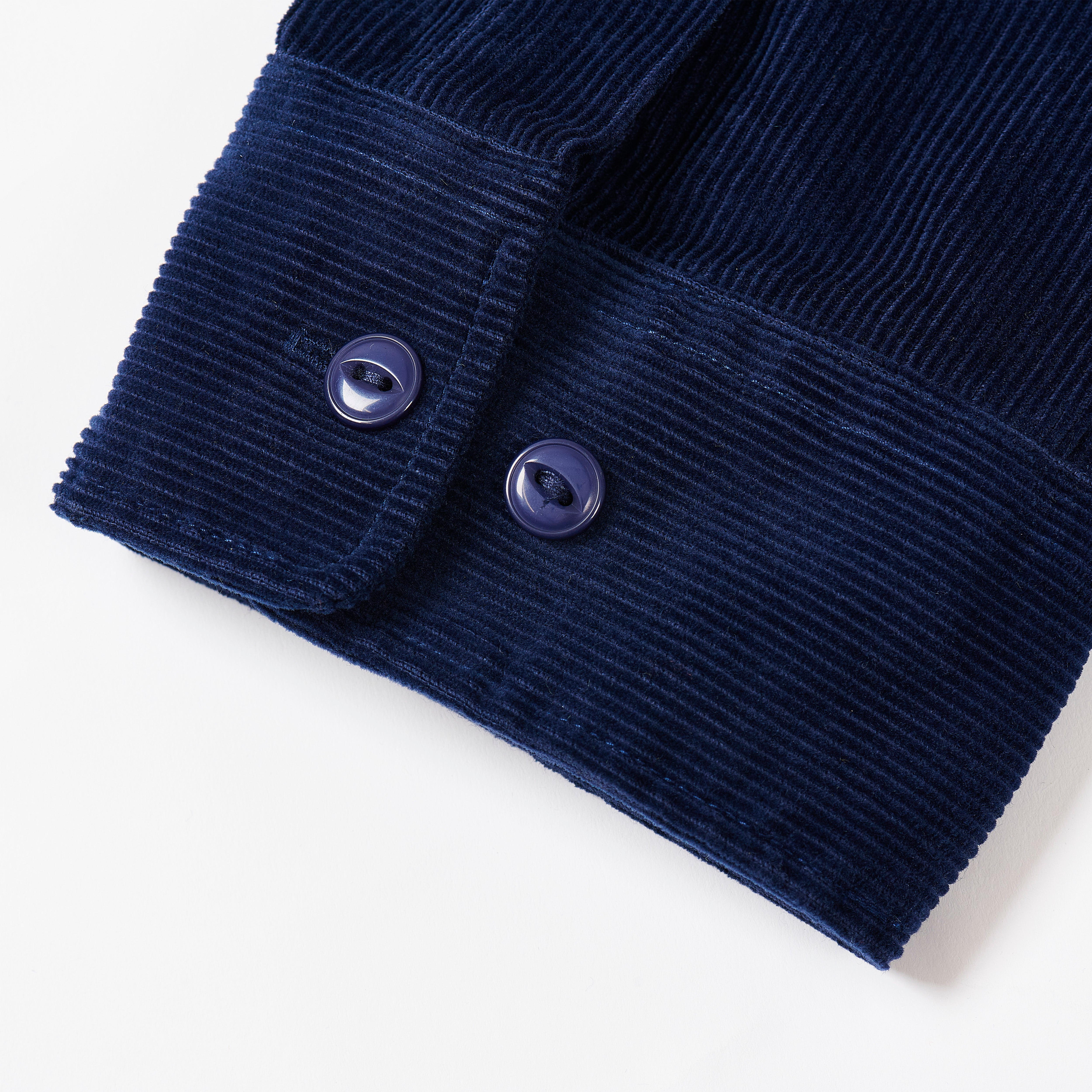 DOUBLE POCKET CORD OVERSHIRT NAVY - 5