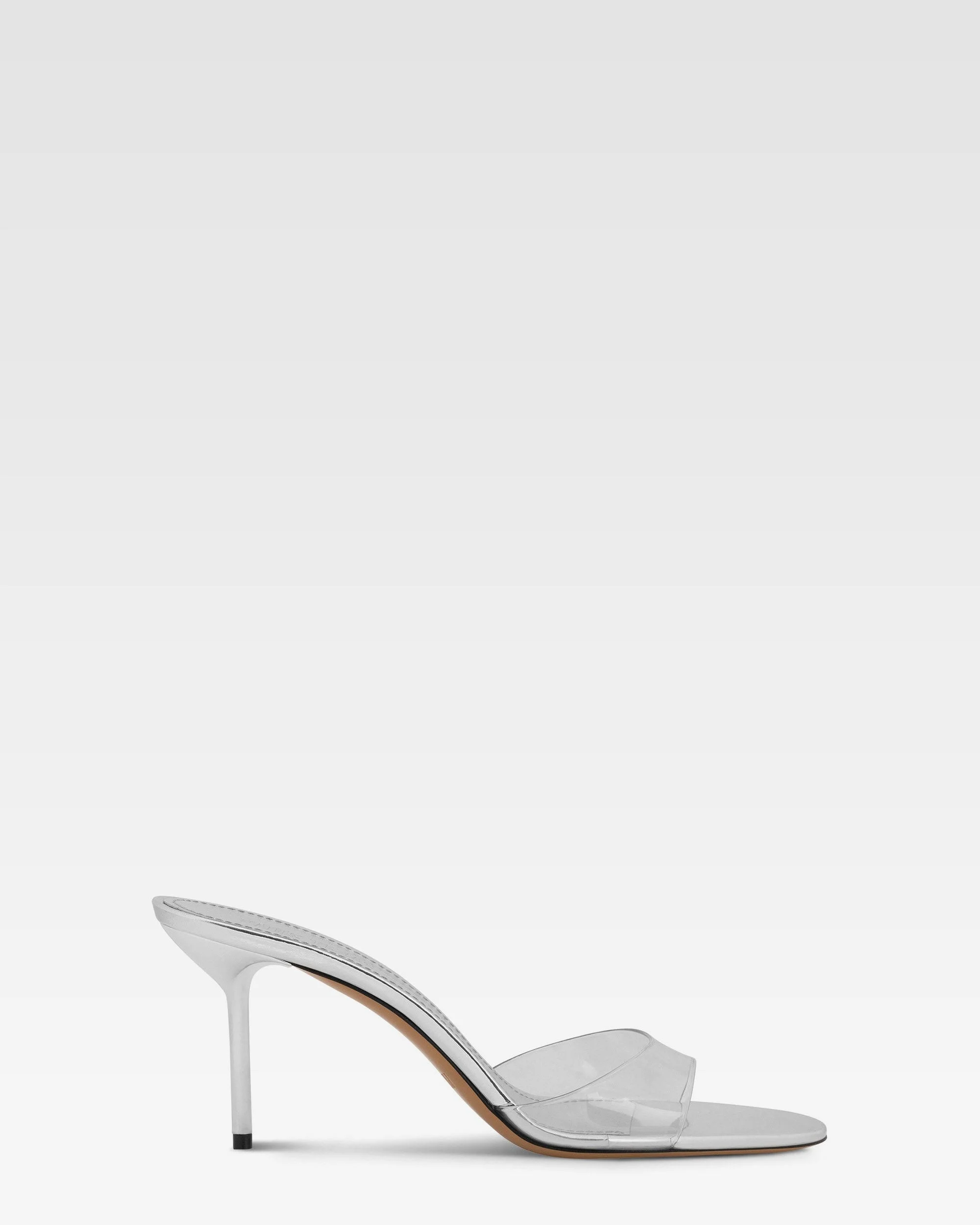 PVC and mirrored leather mule - 1