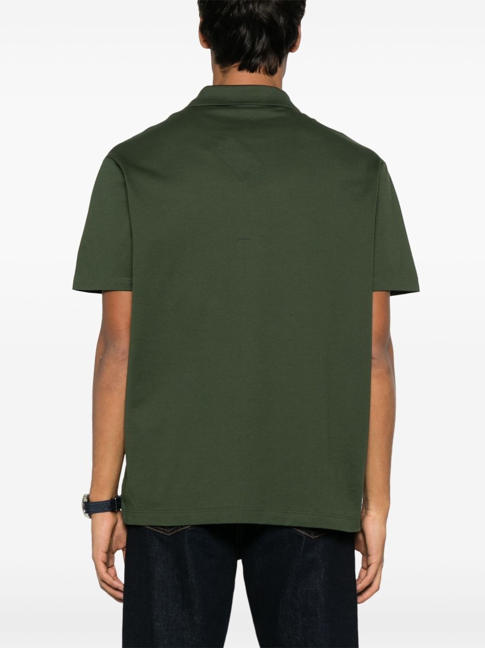 logo-patch polo shirt - 3