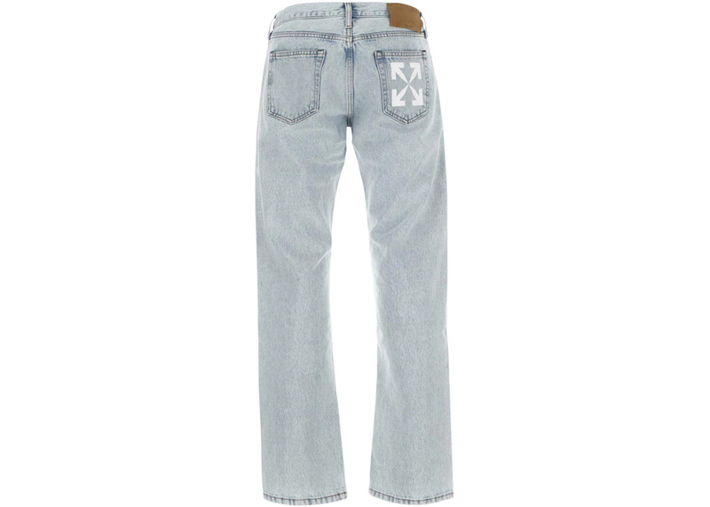 Off-White OFF-WHITE Arrows Logo Slim Fit Jeans Light Blue/White outlook