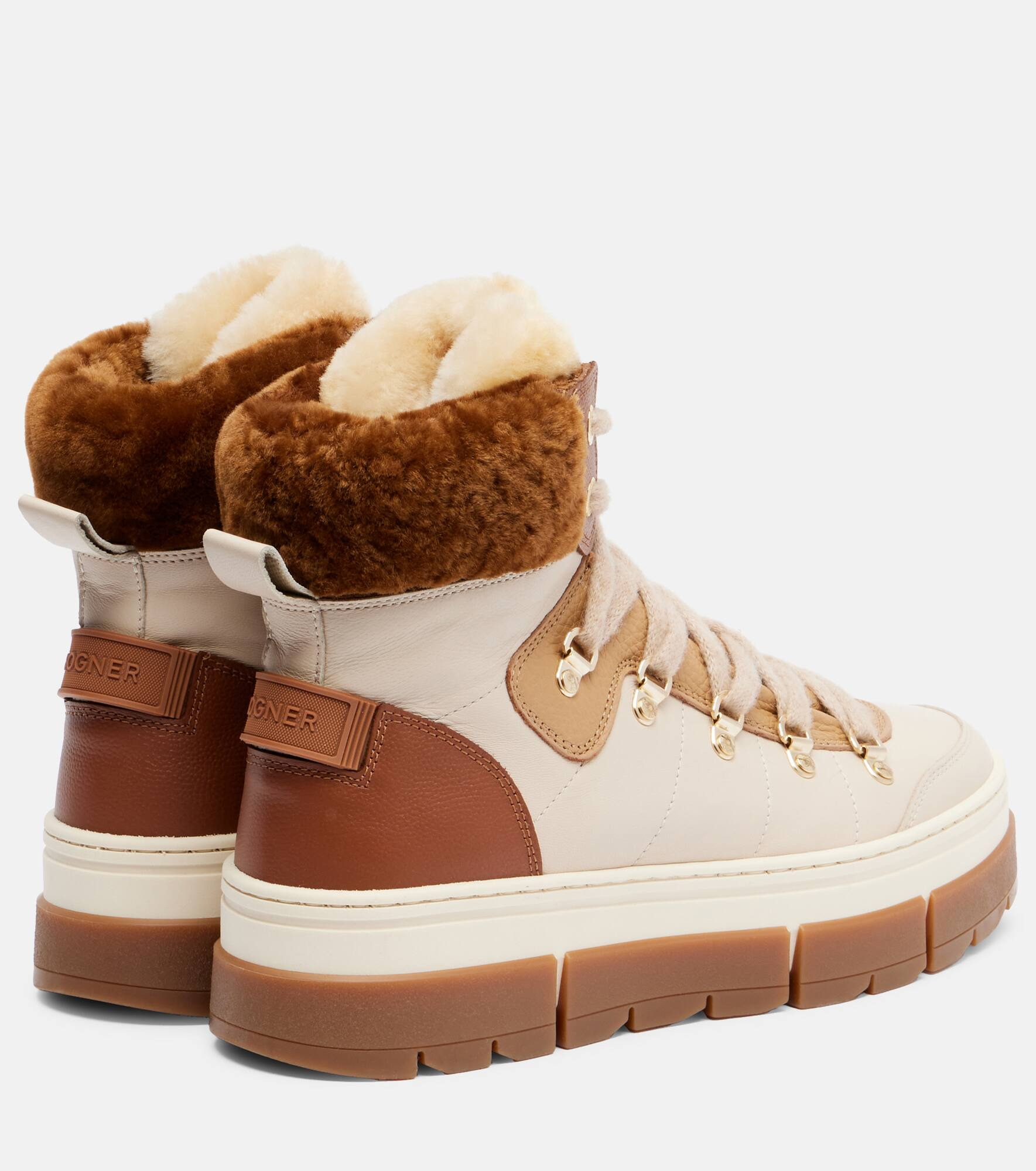 Vaduz shearling-trimmed leather ankle boots - 2