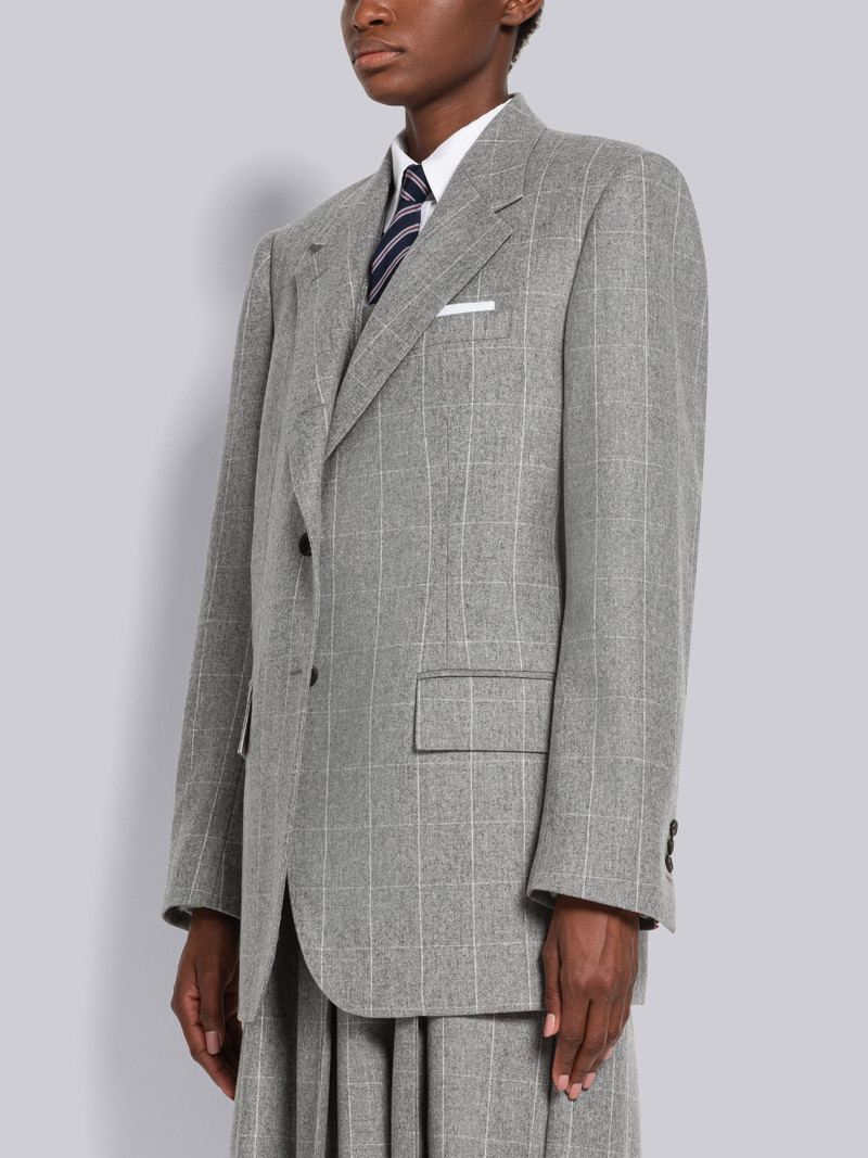 Thom Browne Windowpane Flannel Side Split Sport Coat outlook