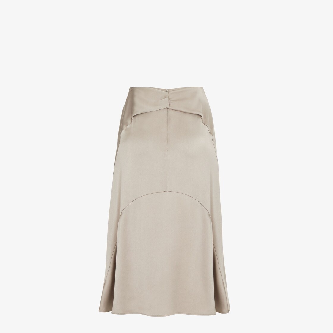 Dove gray satin skirt - 2