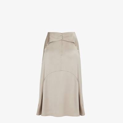 FENDI Dove gray satin skirt outlook