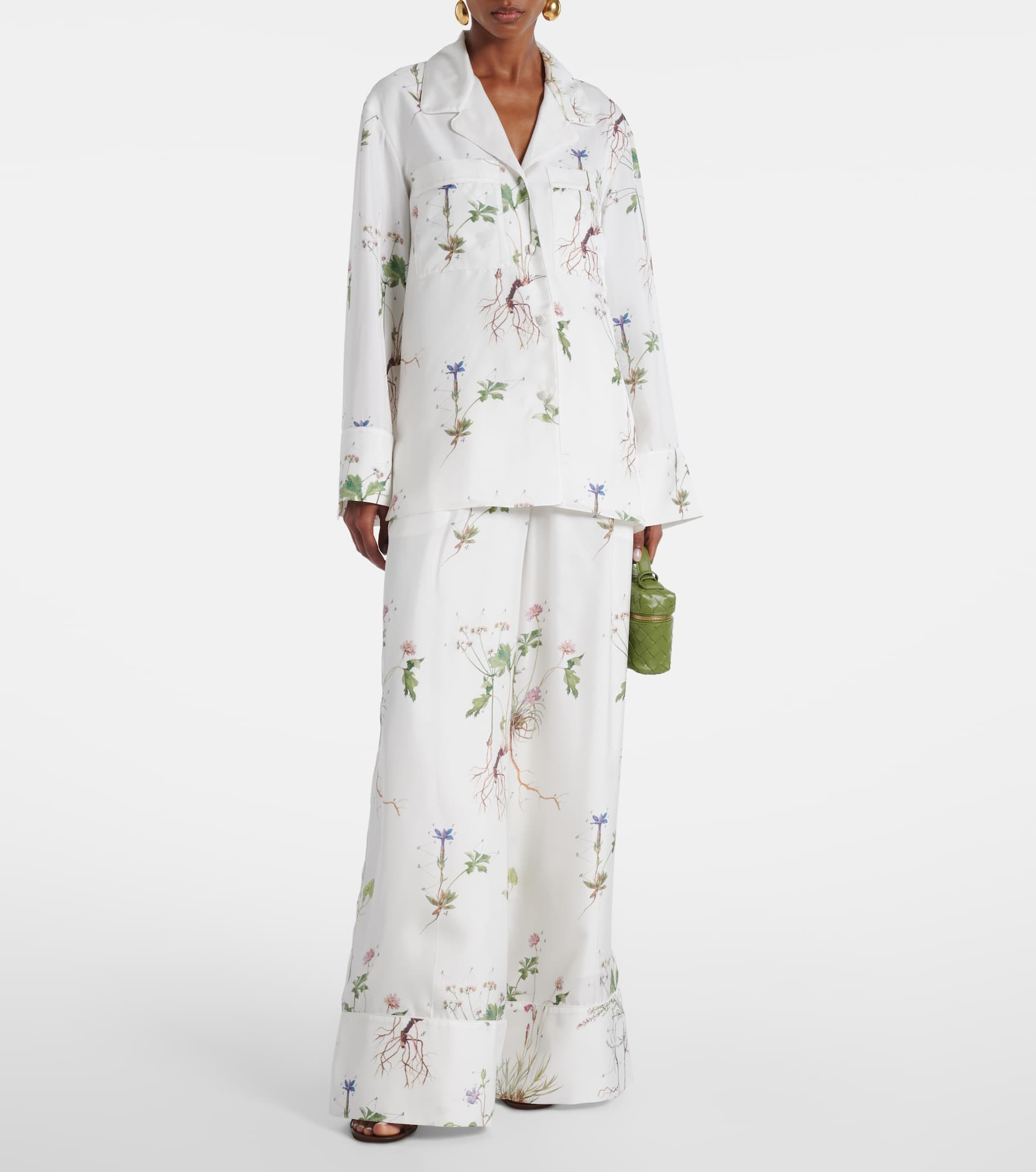 Floral printed silk shirt - 2