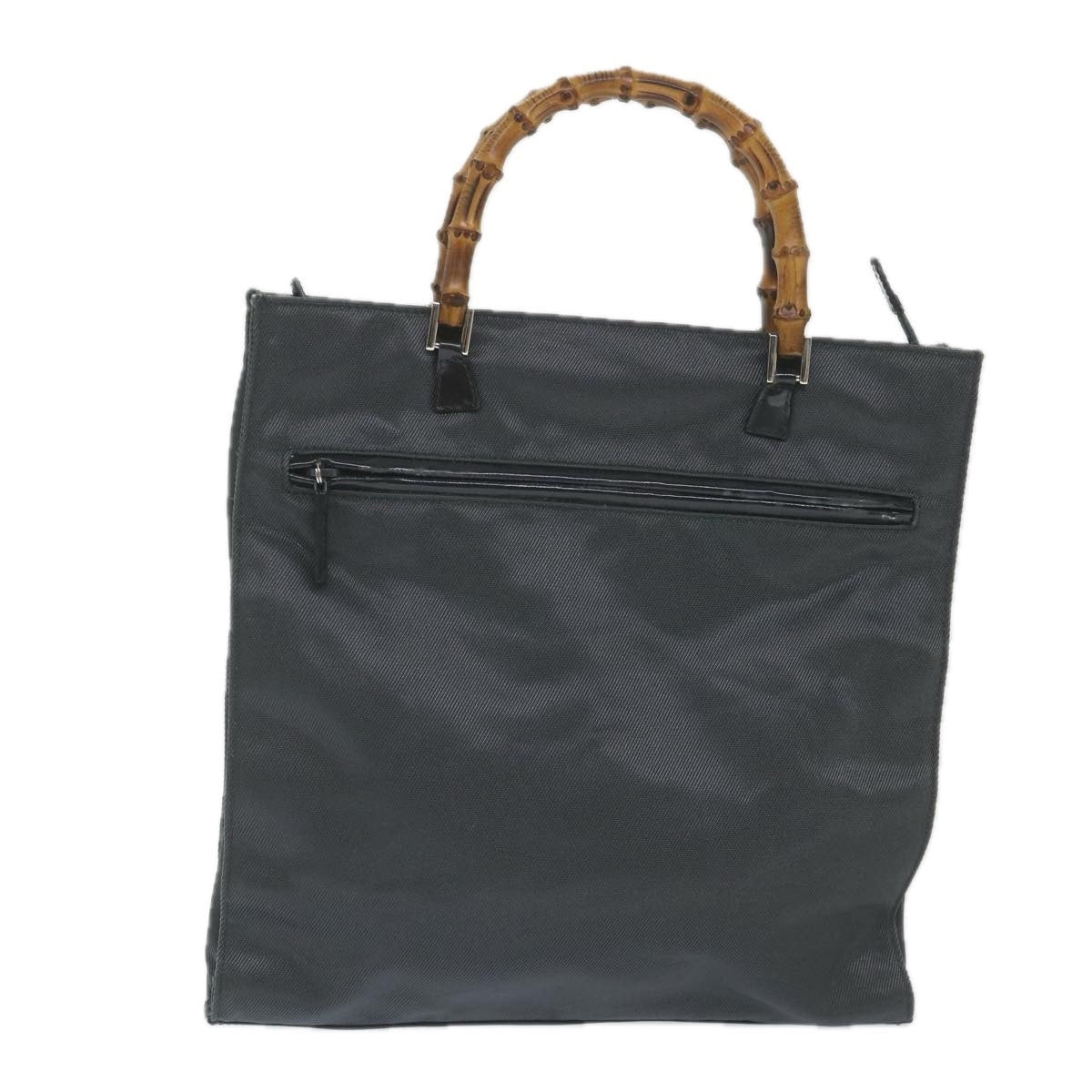 GUCCI Bamboo Hand Bag Canvas Gray 001 1095 001 1095 - 13