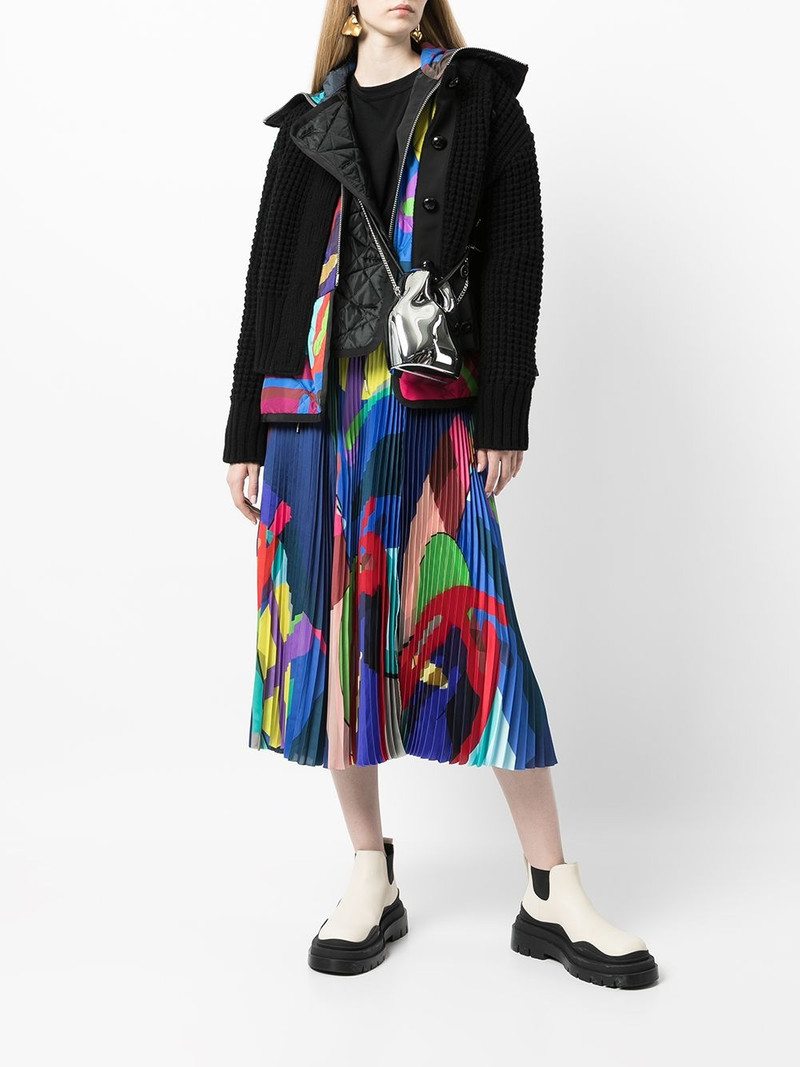 sacai x KAWS deconstructed layered blouson outlook