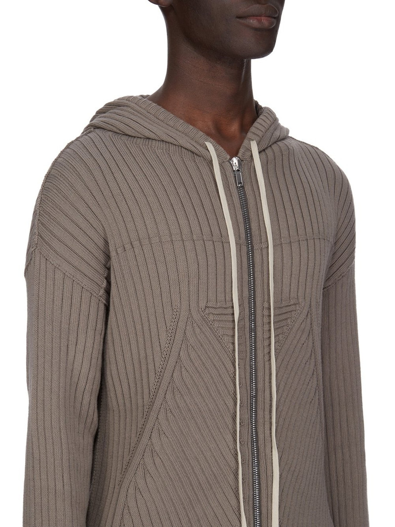 Ribbed Cotton Zip-Up Hoodie 4