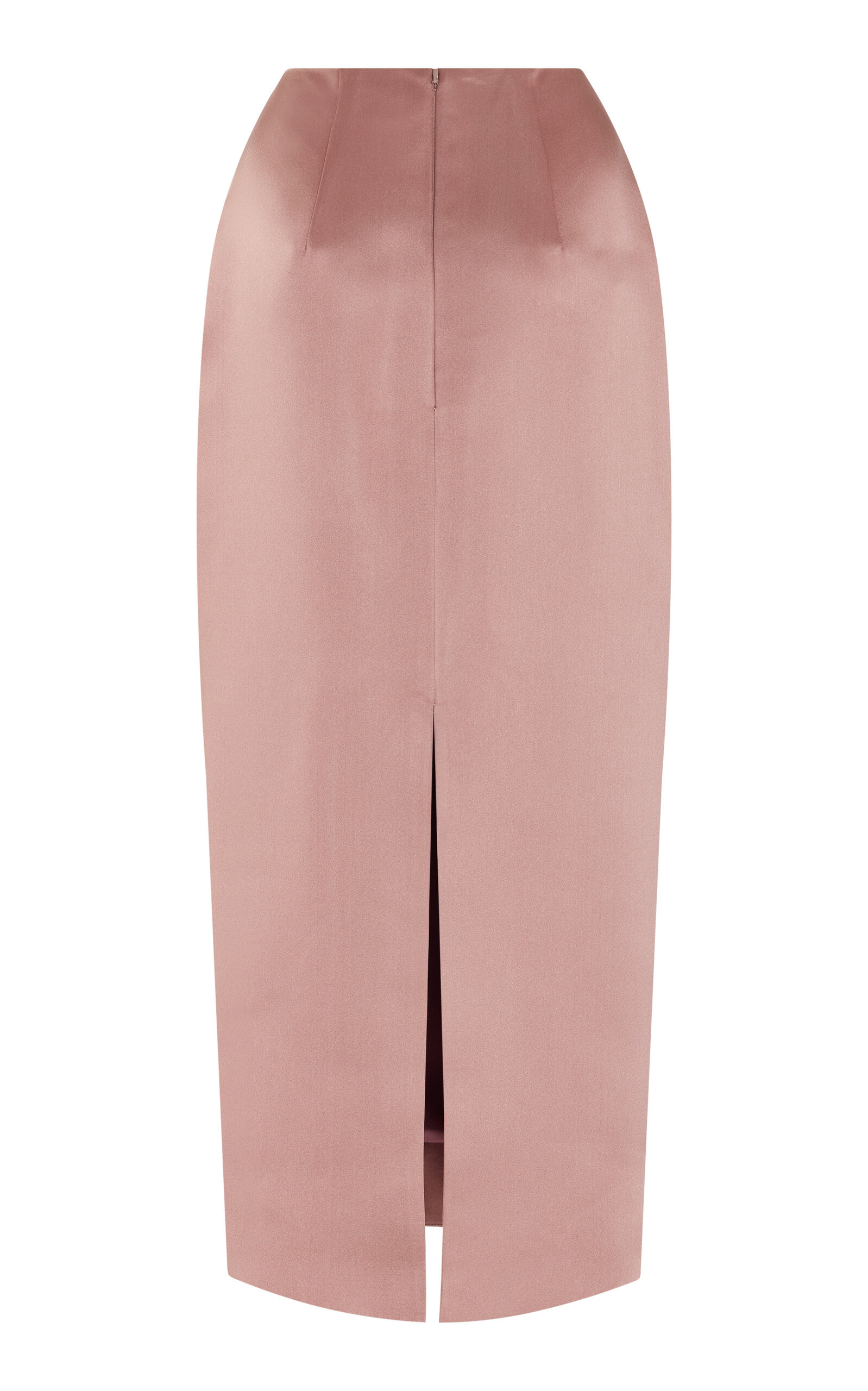 Exclusive Embellished Silk Satin Midi Skirt pink - 5