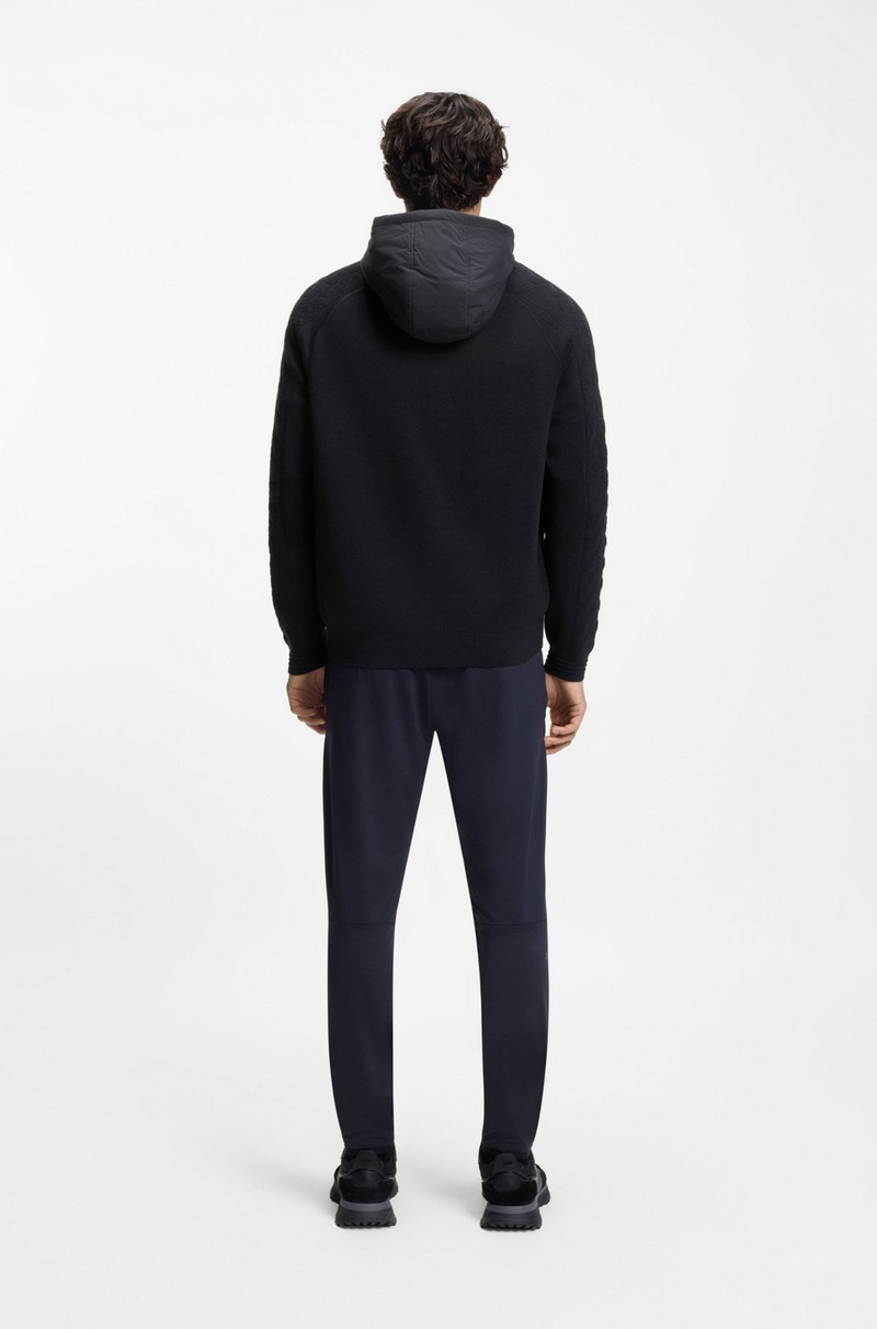 ZIP-UP HOODIE WITH TONAL TEXTURED JACQUARD 5