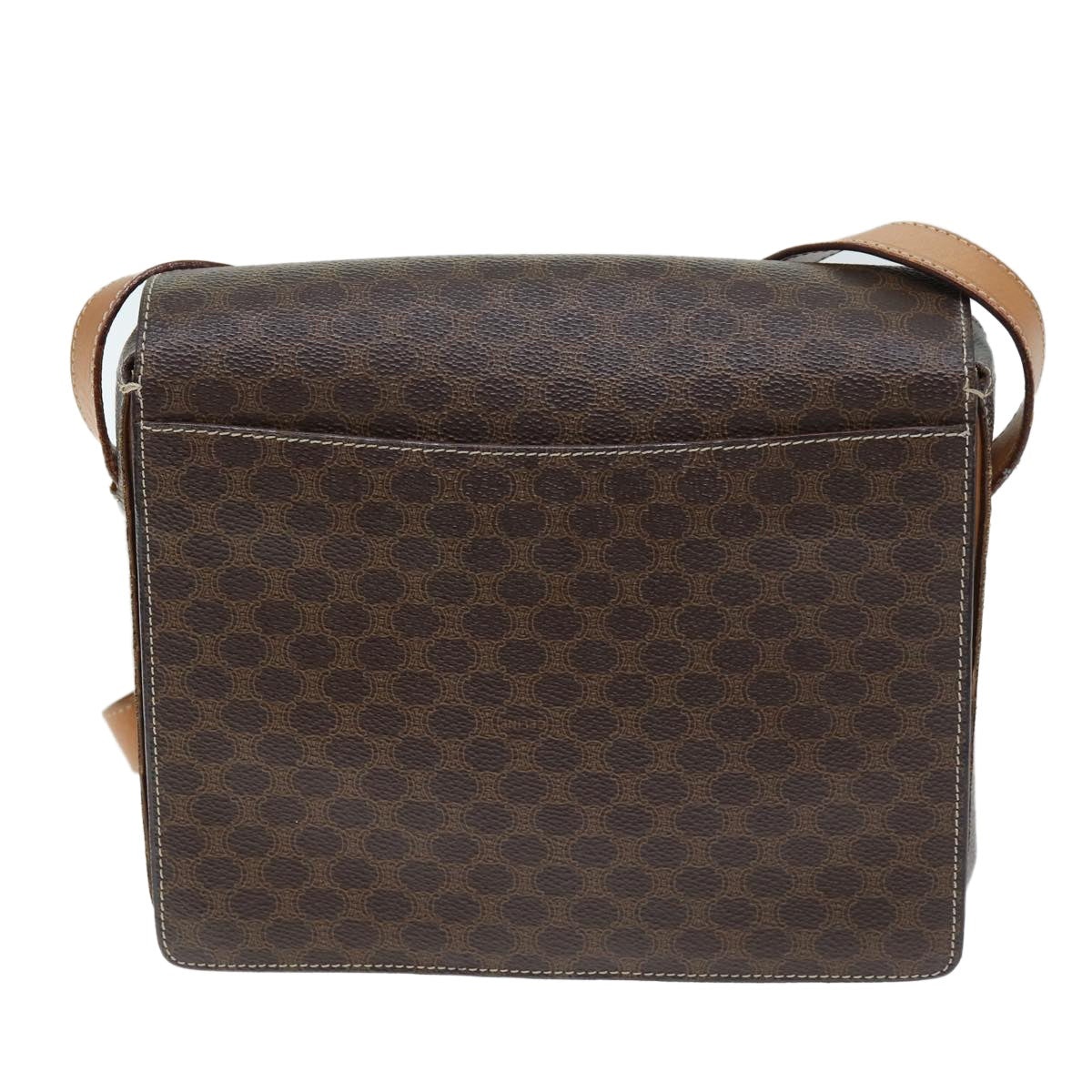 CELINE Macadam Canvas Shoulder Bag Pvc Brown - 2
