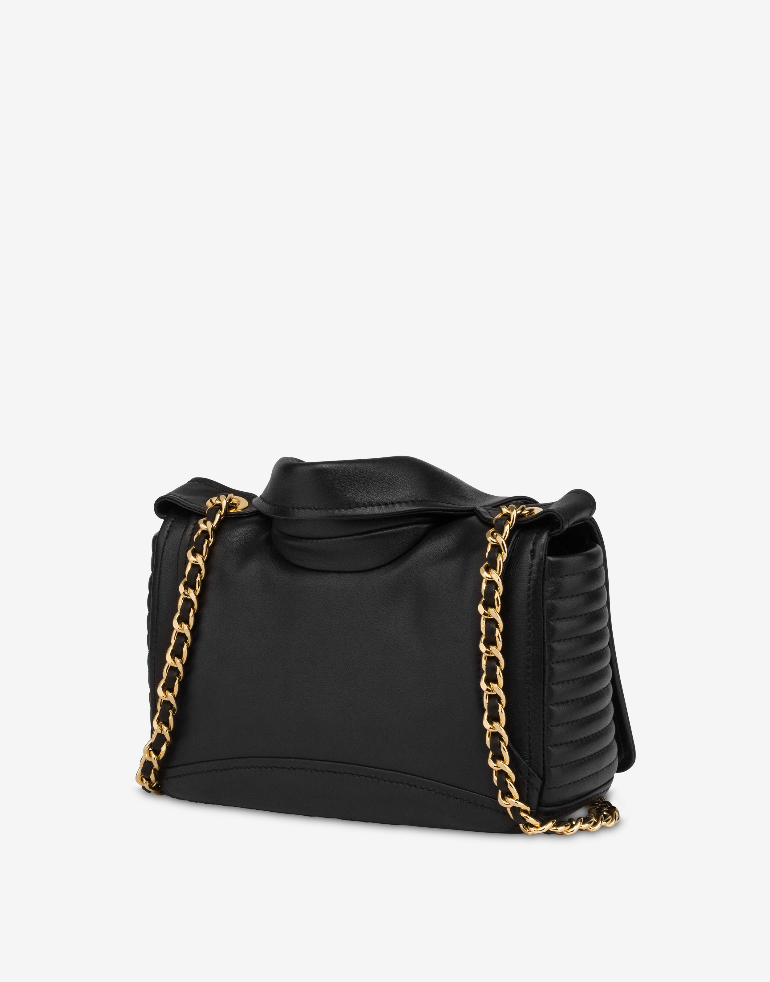 MOSCHINO NAPPA LEATHER BIKER BAG - 2