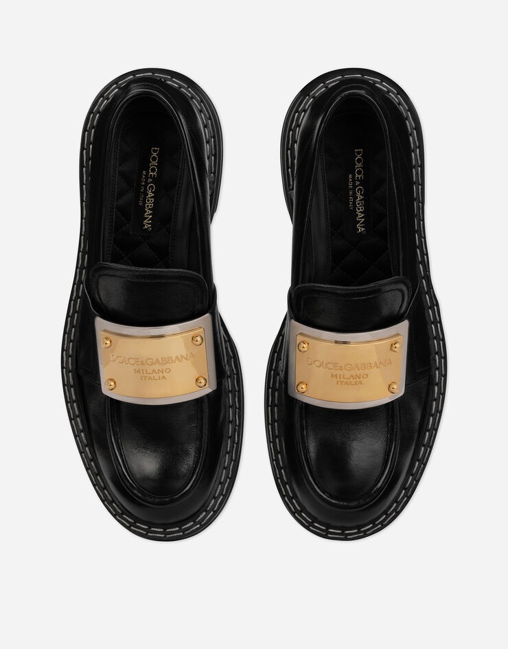 Calfskin nappa Bernini loafers - 4
