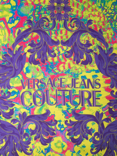 VERSACE JEANS COUTURE Animalier-print silk scarf outlook