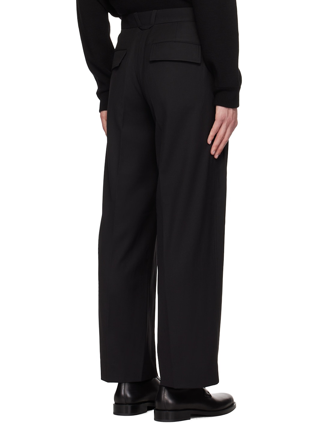 Black Pleated Trousers - 3